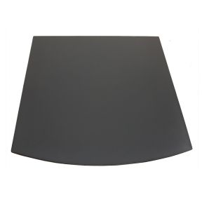 Morso vloerplaat staal gebogen frontrand zwart 85 x 100 cm