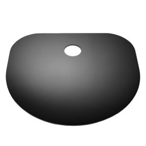 Morso vloerplaat zwart glas 6 mm met gat 6600 serie 110 x 103 cm
