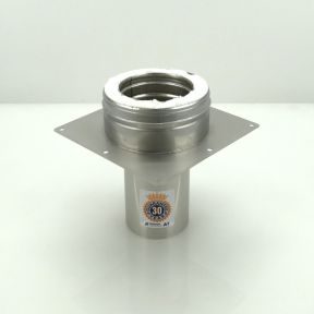 Metaloterm dubbelwandige schoorsteenaansluitstuk (Ø 125 mm) + ATAB AT 130 ATSA