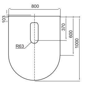 Contura vloerplaat voor serie 500 style / 600 style toog model glas Contura vloerplaat voor serie 500 style / 600 style toog model glas