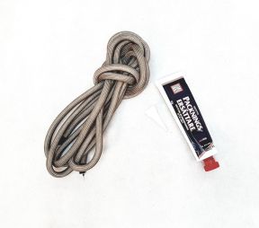 Contura deurkoord staalkoord Ø 10 mm incl. lijm t.b.v Handol 20  en Ci 50 inbouw haarden