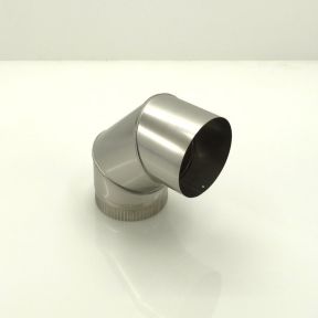Metaloterm enkelwandige vaste bocht 90 graden (Ø 130 mm) EN 130 ENB