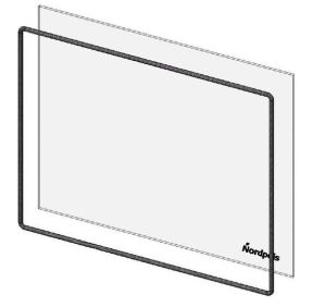 Nordpeis Glas voor deur Bergen / Glasgow incl. glaskoord