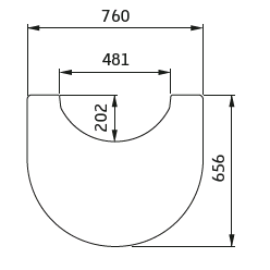 Contura vloerplaat wegneembaar C 610, 690 style glas Zwart (6 mm) incl. doppenset